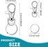 100 Pcs Keychain Hooks with Key Rings, Keychain Clip Hooks with Rings for Lanyard Jewelry Making DIY Crafts Silver(50 Pcs Metal Lobster Claw Clasp...