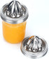 Mason Jar Stainless Steel Juicer Lid (2 Pieces), Citrus Reamer for Wide Mouth Mason Jar Lemon Juicer Manual Citrus Juicer....