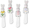 Easter Bunny Cheese Spreaders, Hand-Painted Resin Handles with Stainless Steel Blades for Spreading Cream Cheese, Butter, and Jam, Assorted Design...