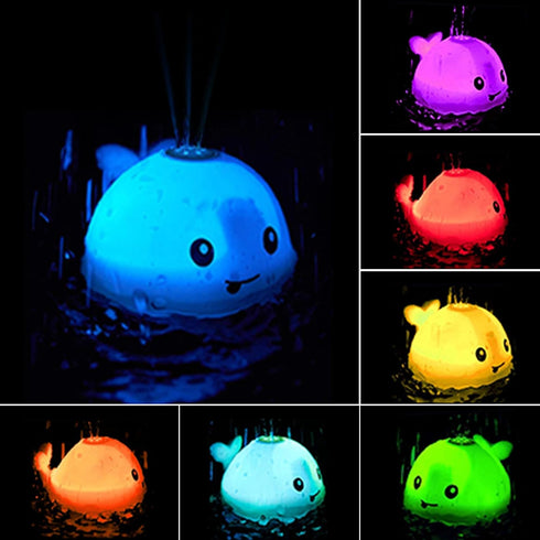ZHENDUO Rechargeable Baby Bath Toys, Light Up Bath Toys Spray Water Bath Toy, Sprinkler Bathtub Toys for Toddlers Kids Boys Girls, Pool Bathroom T...