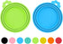 2 Pack Pet Food Cans Lids, Silicone Food Can Covers for Dog and Cat, BPA Free/Food Safe/Universal, One Fit Most Standard Size Food Can Top Green/B...