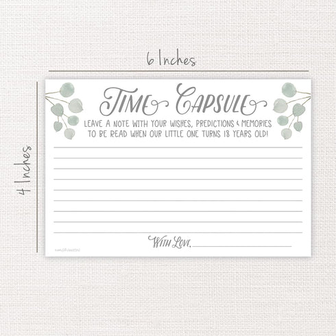 m&h invites Time Capsule Message Cards (50 Count) - Baby Shower or 1st Birthday Game Activity...