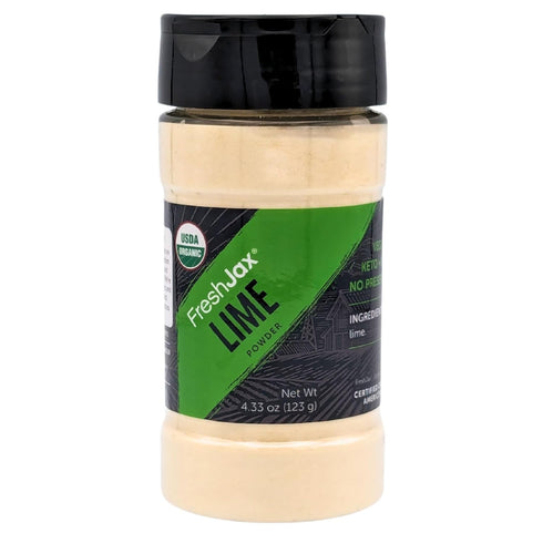 FreshJax Organic Lime Powder (4.33 oz Bottle) Non GMO, Gluten Free, Keto, Paleo, No Preservatives True Dried Lime Powder | Handcrafted in Jacksonv...