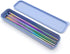 Rainbow 304 Stainless Steel Chopsticks -Reusable Multicolor Lightweight Stainless Steel Polished Chopsticks - Metal Chopsticks 5 Pairs Set with Ca...