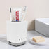 Toothbrush Holder for Bathroom,Plastic Detachable for Easy Cleaning Multi-Functional Storage,3 Slots Anti-Slip Electric Toothbrush and Toothpaste ...
