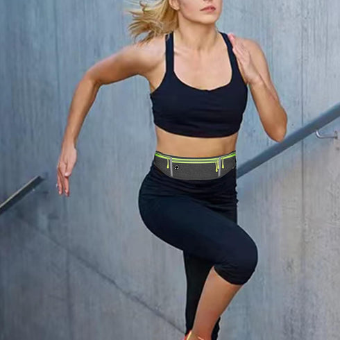 Waist pack sport running Belt Pack with adjustable Strap for running hiking travel outdoors sport (Grey, 4 Pockets)...