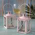 Kate Aspen Luminous Metal Mini Lanterns, Vintage Teal Light Candle Holders, White...