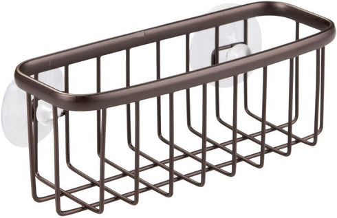 iDesign Axis Kitchen Sink Suction Holder for Sponges, Scrub Brushes, Soap - Bronze...