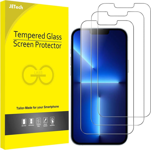 JETech Screen Protector Compatible with iPhone 13 and iPhone 13 Pro 6.1-Inch, Tempered Glass Film, 3-Pack......