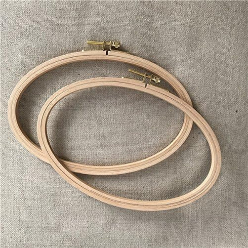 WRMHOM 8.5 X 5.2 Inch Wooden Oval Embroidery Hoops Cross Stitchey Framing Hoop Hand Oval Hoops Needlework Sewing Art Tool Craft Supply (5)...