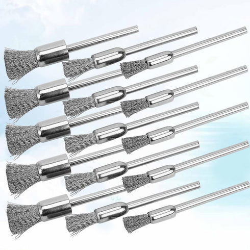 15Pcs Wire End Brush, Crimped End, Pen Shape Wire Wire Brush for Drill Attachment Wire Brush Wheel for Drill Metal Brush Drill Bits Hex Shank for ...
