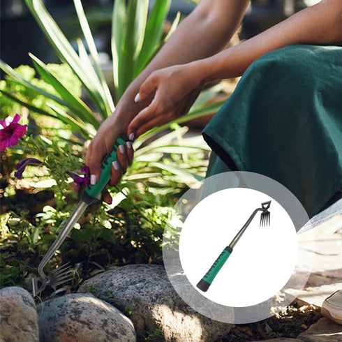 Horticultural Hand Weeder Tool, Manganese Steel Weeder Dual-Purpose Weeder Gardening Tool, Suitable for Yard, Farm, Garden Weeding and Planting Mu...