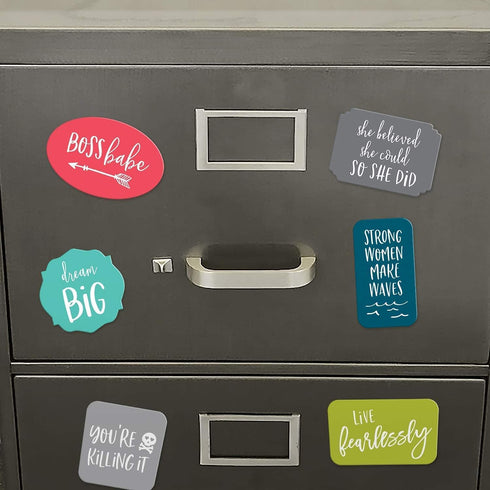 Motivational Magnets / 1 Peel Apart Sheet of 10 Magnets/Girl Power Locker Magnets/Positive Affirmation Fridge Magnets...