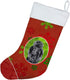Caroline's Treasures SC9746-CS Black Standard Poodle Red Snowflakes Holiday Christmas Stocking Fireplace Hanging Stockings Christmas Season Party ...