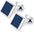 HONEY BEAR Square Cufflinks for Mens Stainless Steel Business Wedding Gift Navy Blue...