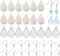 UNICRAFTALE 50 Sets Stainless Steel Earring Hooks with Drop Pendants Bezels DIY Bezel Earring Making Kits Ear Wires with Teardrop Pendant Cabochon...