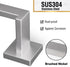 HITSLAM Brushed Nickel 9 Inch Hand Towel Bar for Bathroom, SUS304 Stainless Steel Kitchen Hand Towel Holder Wall Mounted, Modern Home Decor Bath T...