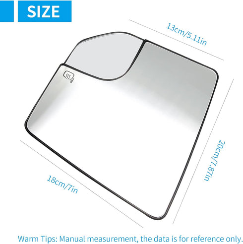 Left Driver Side Mirror Glass Heated Blind Spot Mirror Side Rear View Heated Convex Mirror Replacement for Ford F150 2015-2020...