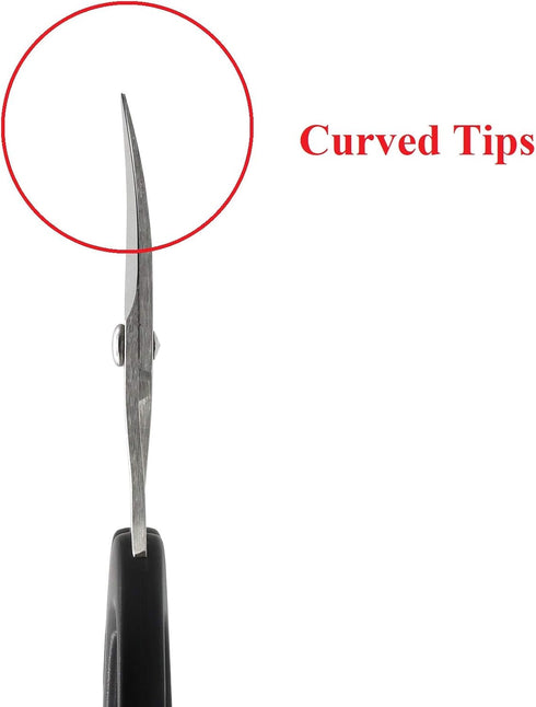 ALLEX Rubber Scissors Heavy Duty Sharp Japanese Stainless Steel 1", Small Rubber Cutting Scissors for Rubber Sheet, Rubber Stamp, Craft, Curved Bl...