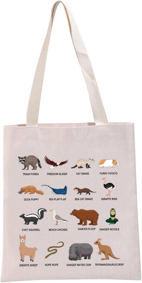 G2TUP Zoology Lover Gift Animals Of The World Tote Bag Zoo Keeper Zookeeper Handbag Animal Lover Gift...