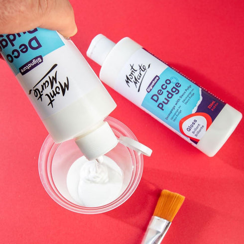 Mont Marte Deco Pudge Craft Varnish Signature 236ml (8 US fl.oz) – Gloss, Multi-Purpose Clear Craft Sealer, Varnish and Decoupage Glue, Ideal for ...