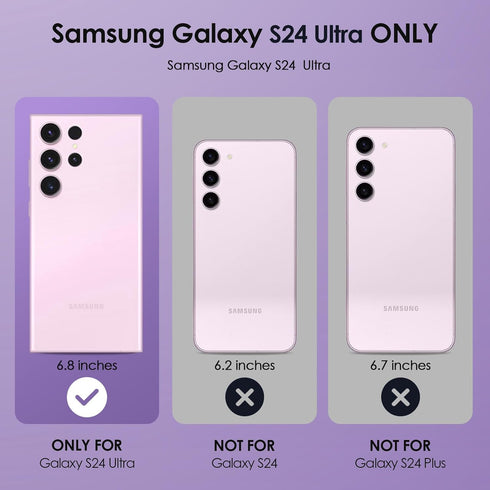 Designed for Samsung Galaxy S24 Ultra Case, with Slide Camera Cover & Screen Protector, Fade-Proof Chic Pattern, Shockproof Protective, Slim Thin ...