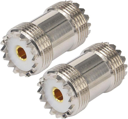 Boobrie 2-Pack SO239 Barrel Adapter UHF Female to Female Coax Coaxial Connector PL259 Coupler UHF Double Female Cable Connector for CB Ham Radio W...