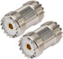 Boobrie 2-Pack SO239 Barrel Adapter UHF Female to Female Coax Coaxial Connector PL259 Coupler UHF Double Female Cable Connector for CB Ham Radio W...