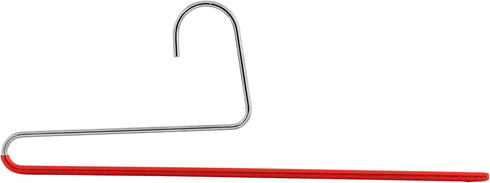 Mawa by Reston Lloyd Reverse Hook Trouser Series Non-Slip Space-Saving Clothes Hanger with Single Rod for Pants, Style KH/35U, 1-Each, Red...