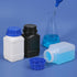 8.45oz/5Pcs Plastic Lab Chemical Reagent Bottles, Square Sample Storage Container, Plastic Chemical Container Bottle with Anti-theft Cap, Wide Mou...