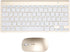 Keyboard Mouse Combo Set, 78 Keys Portable 2.4Ghz Keyboard Kit with 4 Nonslip Foot Pad Compatible with Windows Notebook Desktop etc(Gold)...