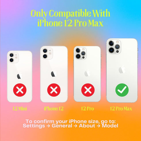 FELONY CASE - iPhone 12 Pro Max Neon Orange Clear Protective Case, TPU and Polycarbonate Shock-Absorbing Bright Cover - Crack Proof with a Gloss F...