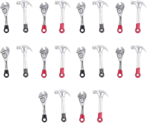 VBESTLIFE Dollhouse Repair Tools,20pcs Dollhouse Repair Tools Small Mini Dollhouse Wrench Hammer Kit Miniature Simulation Maintenance Tools...