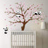 Runtoo Panda Wall Decal - Cherry Blossom Wall Art Stickers for Living Room & Bedroom...