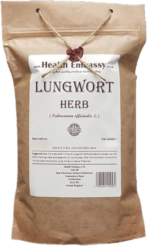 Health Embassy Lungwort Herb | Pulmonaria officinalis L | Herbal Tea (100g)...
