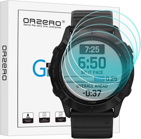 Orzero (4 Pack) Compatible for Garmin Fenix 8 AMOLED 47mm/AMOLED 51mm/Forerunner 955/Forerunner 955 Solar/Fenix 6X Pro/6X Pro Solar Screen Protect...