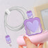 Cute Cable Protector for iPhone Charger with Unique Design 3D Love Heart Wave Data Cable USB Charger Data Line Phone Wire Saver Protector for iPho...