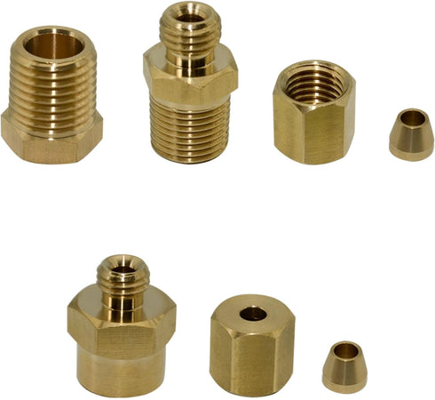 72'' Oil Pressure Gauge Tubing Kit, Set of Copper Tube and Threaded Parts, Universal Fit...