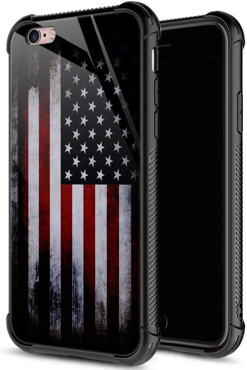 for iPhone 6/6S Case, Military-Grade Protection, All-Around Shockproof Corners, Anti-Scratch Phone Case for iPhone 6/6S, Old Flag...