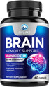 Brain Supplements for Memory and Focus, Nootropic Support for Concentration, Clarity, Energy, Brain Health with Bacopa, Cognitive Vitamins, Phosph...