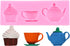 Tea Party Cake Mold Teapot Fondant Molds Tea Cup Silicone Mold for Cake Decorating Cupcake Topper Chocolate Candy Gum Paste Polymer Clay...