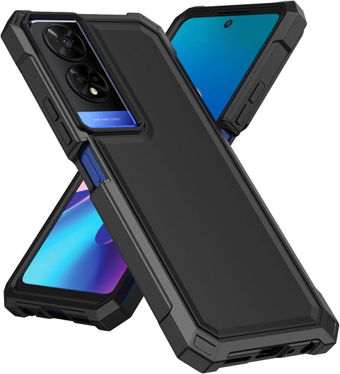 for TCL 50 XE case, with Tempered Glass Screen Protector 360 Full-Body Soft TPU Bumper Shockproof Silicone Protective Phone Cover Case for TCL 50 ...