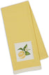 DII Design Imports Coordinating Embroidered and Printed Cotton Dishtowel Sets of 2 Tea Towels (Lemon)...