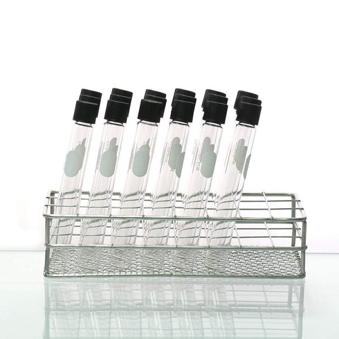 ULAB Test Tubes with Black Screw Caps, Vol.10ml, Dia.16x100mm with Marking Area, Test Tubes Shot Glasses, Borosilicate Glass Material, Pack of 20,...