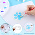 16 PCS Large Dog Paw Stencil for Painting 8 Sizes Cute Paw Stencils Template Reusable Paint Stencils for Walls Arts Decoration...