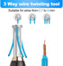 Wire Twisting Tool for Drill - 3Pcs 3 Way/ 5 Way Electric cord Stripper and Electrical Wire Twister Tool for Electric Power Drill, Stripping and T...