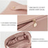 Large-Capacity Travel Leather Makeup Bag Cosmetic Bag Waterproof Portable Makeup Case Organizer Toiletry Bag Makeup Box for Skincare Cosmetics Toi...