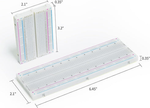 SunFounder 5PCS Breadboards Kit Include 3PCS 830 Point 2PCS 400 Point Solderless Breadboard Compatible for Arduino Proto Shield Distribution Conne...
