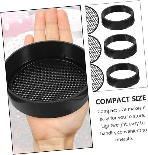 2 Soil Sieve Garden Potting Mix Sieve Stackable Sifting Pan Sand Sieves Soil Sifter Dispenser Sifting Pan Garden Riddle Sieve Garderning Tool Beac...