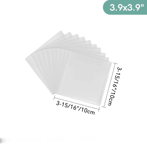 BAOFALI30 Pcs 3.9x3.9inch Stamp & Die Storage Pockets Resealable Clear Plastic Seal Bags Storagefor Cutting Dies Stamp Crafts for DIY Scrapbooking...